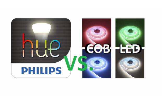 Philips HUE vs. tiras de luces led COB Philips HUE vs. tiras de luces led COB