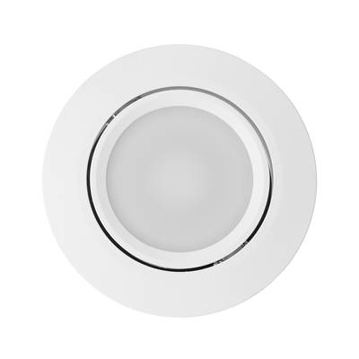 Plafón LED empotrable con un diseño limpio y redondeado para soluciones de iluminación modernas en hogares y oficinas.