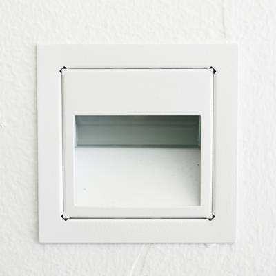 LAMPARA LED DE PARED, empotrable, regulable, 3W, CRI80, IP21, blanco mate