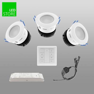 023 CCT LED downlight 3 pcs SETTI con botón de control inalámbrico