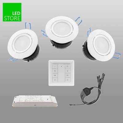 033 CCT led luminaria 3 pcs SETTI con botón de control inalámbrico