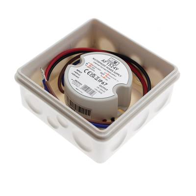 Conector eléctrico redondo con hilos de colores, terminales de entrada y salida marcados - componentes de iluminación LED de alta calidad.