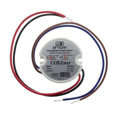 Transformador LED para caja de empalmes 24V, 15W, Mean Well, IP67