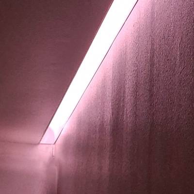 Perfil de aluminio para tira led interior techo para iluminación indirecta, 3m