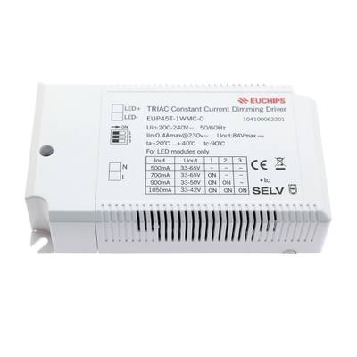 500-1050 mA adjustable TRIAC dimmable LED driver, max 45W