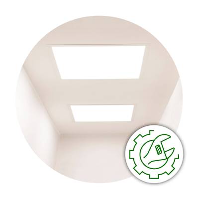 Instalación de una luminaria para montaje empotrado