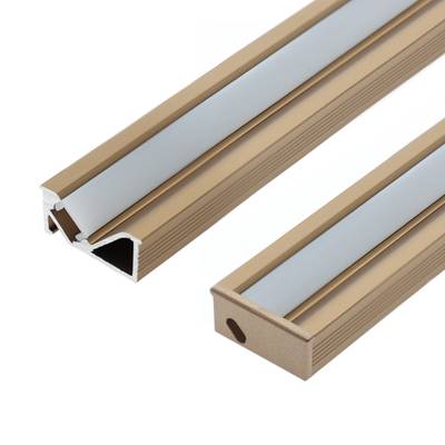 Slim Indirect angle surface LED strip aluminium PROFILE, 3m, matt copper finish