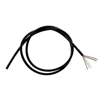 cable de 1 m, 5x0,32 mm², 5 polos, doble aislamiento RGB+W, negro