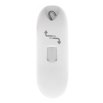 "Estor enrollable parcialmente abierto con un tubo de 25 mm de diámetro sobre un fondo liso, mostrando un diseño moderno.