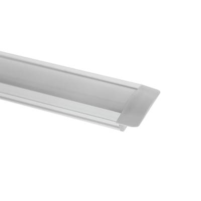 Primer plano de una moderna barra de luz LED en blanco y negro sobre fondo blanco, perfecta para diseños minimalistas. Ideal para soluciones de iluminación LED con estilo.