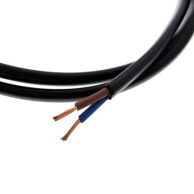Negro, cable bipolar para instalaciones de cinta led