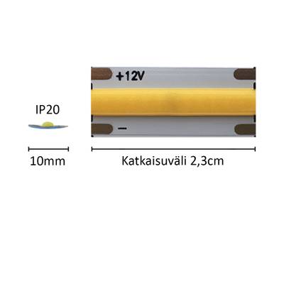 1cm LED cinta SOLO, 3000K, 12V, 14,4W/m, IP20, CRI93 (copy)