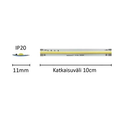 Tira LED a medida SOLO TUNNELMA, CCT, 36 V, 14,4 W/m, IP20, CRI 94 Tira LED a medida SOLO TUNNELMA, CCT, 36 V, 14,4 W/m, IP20, CRI 94