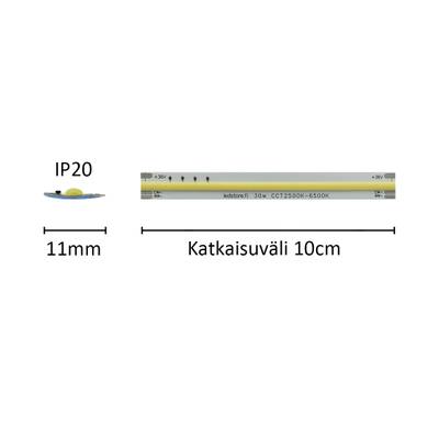 Tira LED a medida SOLO TUNNELMA, CCT, 36 V, 30 W/m, IP20, CRI 92