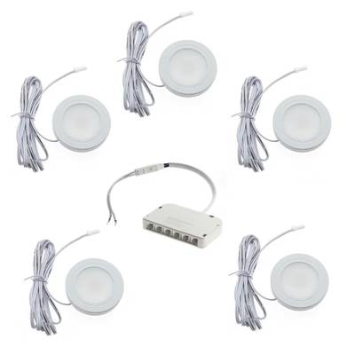 Aplique de pared, LUMO 5x3W, regulable, IP44