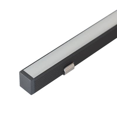 MINI perfil de aluminio para tira led SOLO, 2 m, montaje en superficie, negro