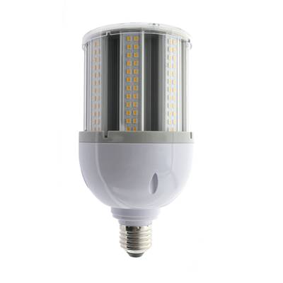 Lámpara de maíz LED, lámpara cilíndrica, casquillo blanco, chirridos LED amarillos verticales para una iluminación brillante.