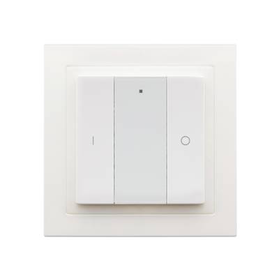 Placa de pared de plástico blanco para la instalación de interruptores de luz LED, sección central de enchufe, diseño cuadrado