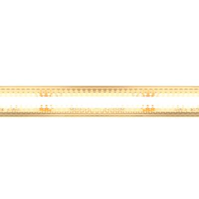 Primer plano de tubo fluorescente, detalle de iluminación brillante, iluminación interior, lámpara lineal sobre fondo blanco.
