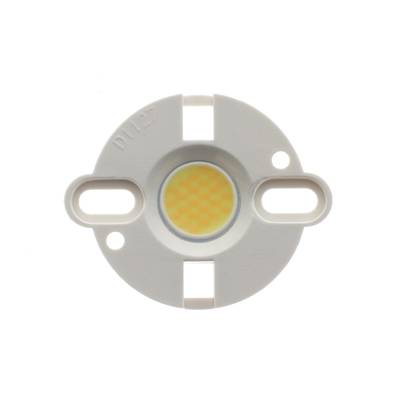 Placa de circuito LED, estructura redonda blanca, fotocentro amarillo, ranuras de fijación en ambos lados
