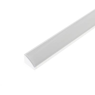 Perfil de aluminio para tira LED, 2000×17×13 mm, ángulo de 30° o 60°