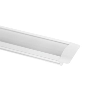 Perfil de aluminio para tira led 2000x25x8mm, empotrable, blanco mate