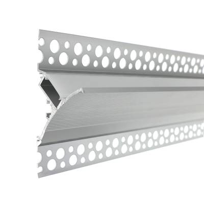 Perfil de aluminio fundido para tira led en pared, 2000x82x33mm, para iluminación indirecta Perfil de aluminio fundido para tira led en pared, 2000x82x33mm, para iluminación indirecta