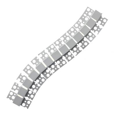 Soportes de montaje para LED con orificios para guiado de cables y ventilación, con fondo blanco.
