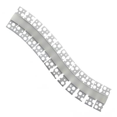 Perfil de aluminio flexible, de doble cara, empotrable, para tira led 3000mm, aluminio cepillado Perfil de aluminio flexible, de doble cara, empotrable, para tira led 3000mm, aluminio cepillado