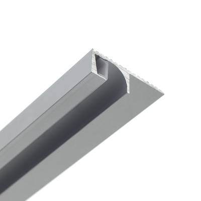 Perfil de aluminio para tira led, iluminación indirecta para escaleras/escaleras/suelo/etc, 3m, aluminio cepillado