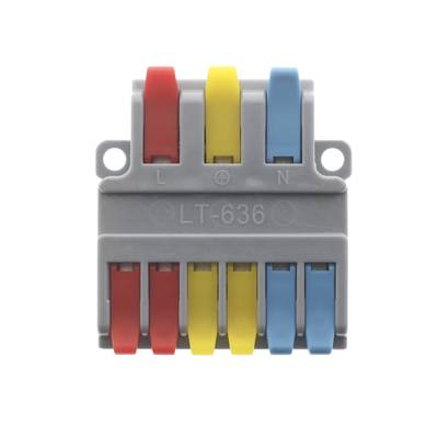 Divisor de 3 a 6 (Wago) para ramificación de cables