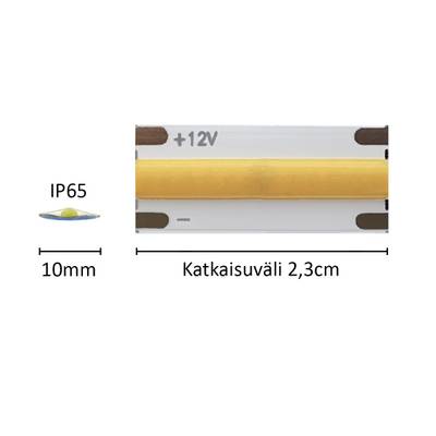 Tira LED a medida SOLO, 4000 K, 12 V, 14,4 W/m, IP65, CRI 95