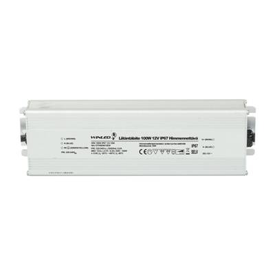 Transformador LED, 12 V, 100 W, WINLED, regulable mediante TRIAC, IP67 Transformador LED, 12 V, 100 W, WINLED, regulable mediante TRIAC, IP67