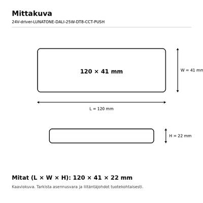 Transformador LED, 24 V, 25 W, Lunatone, DALI-2 DT8 CCT / SwitchDim2, IP20