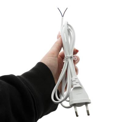 cable de 2 m, blanco, con enchufe