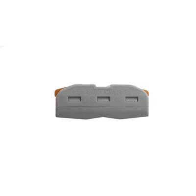Conector eléctrico de iluminación, plástico gris, 3 agujeros, marcas tenues; adecuado para sistemas de cableado LED.