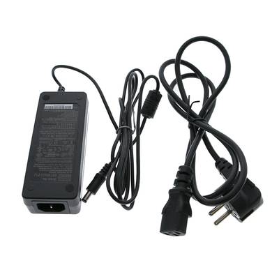Fuente de alimentación para iluminación LED, enchufe de dos clavijas y cable desmontable para una conexión fiable de la luminaria, blanco.