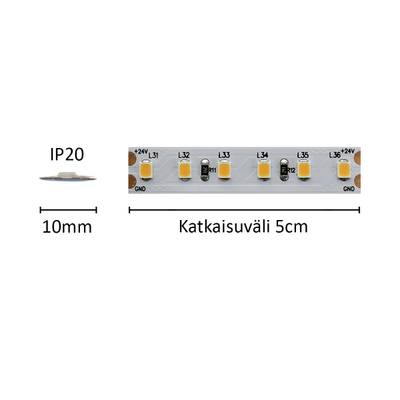 Tira LED para instalación media HELMI, 4000K, 24V, 14,4W/m, IP20, CRI94