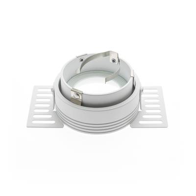 Plafón empotrable blanco de bajo consumo con soportes de montaje, ideal para espacios modernos. Perfecta para soluciones de iluminación LED.