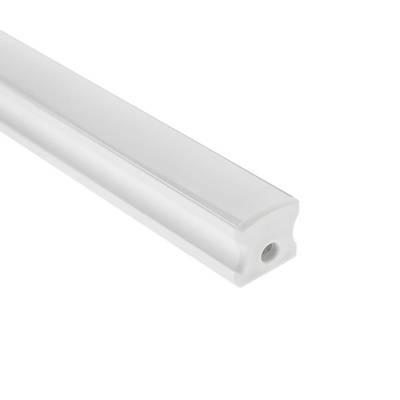 Perfil de aluminio para tira led 2000x16x18mm, montaje en superficie, blanco