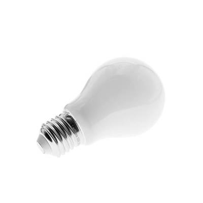 Bombilla LED E27, 12V, clásica, opal, 7W, 3000K