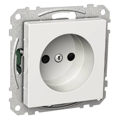 Schneider Exxact Receptáculo Interior Sencillo Sin Puesta a Tierra Blanco