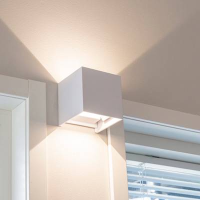 LED WALL LIGHT FUNK, 3500K, regulable, 2x7W, CRI93, IP65, blanco