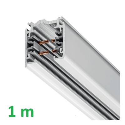 1 m Carril de contacto - XTS 4100-3, carril trifásico, montaje en superficie, BLANCO