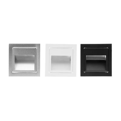 LAMPARA LED DE PARED, empotrable, 3W, CRI80, IP21, aluminio cepillado