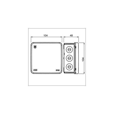 Caja de montaje AP10 105x105x47 IP65