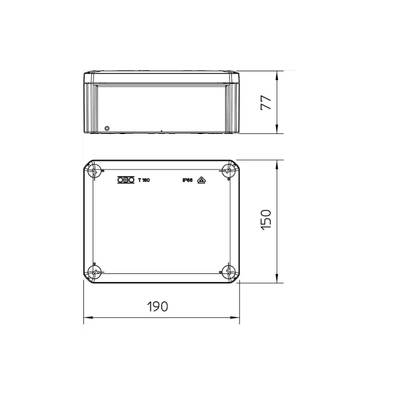 Caja de montaje 190x150x77 IP66
