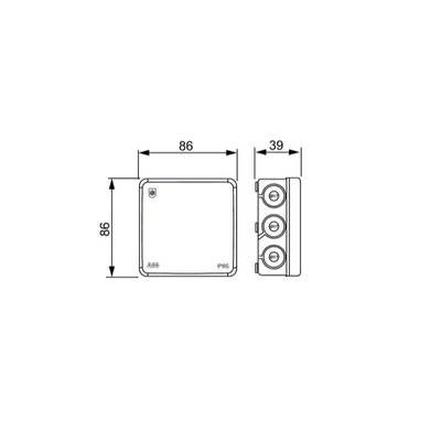 Caja de montaje AP9 86x86x40 IP65