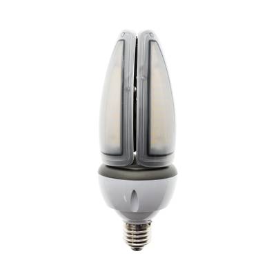 Lámpara LED plegable con paneles alargados y base en espiral estándar, perfecta para soluciones de iluminación versátiles y eficiencia energética.