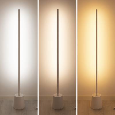 Luminaria LED de suelo delgada con eficacia luminosa en blanco frío, neutro y amarillo cálido, para montaje en pared